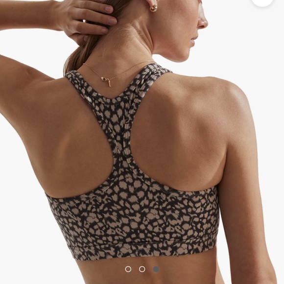 NWT Varley Let's Move‎ Park Bra XS padded racer back cheetah pattern - Picture 3 of 8